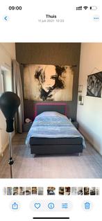 Boxspringset 120x200 met topper en nachtkastje, Huis en Inrichting, Slaapkamer | Bedden, Ophalen, Gebruikt, Twijfelaar, 120 cm