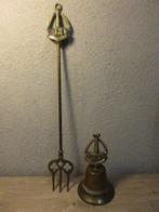Koperen bel en drietand Longships Lighthouse, Antiek en Kunst, Ophalen of Verzenden