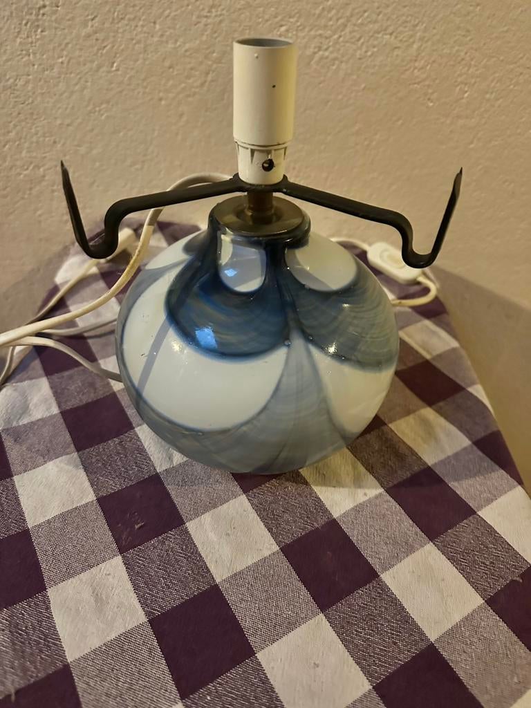 Glazen lampenvoet gemerkt, Ophalen of Verzenden, Zo goed als nieuw, Minder dan 50 cm