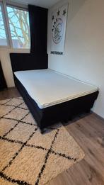 Boxspring bed 120x200 - Zo goed als nieuw! 8maanden oud, Huis en Inrichting, Slaapkamer | Bedden, Zwart, Zo goed als nieuw, Twijfelaar