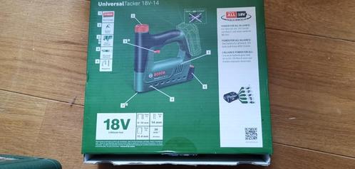 Bosch 18v Tacker Universal Tacker - nietapparaat, Doe-het-zelf en Verbouw, Gereedschap | Handgereedschap, Zo goed als nieuw, Ophalen