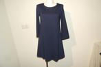 Ladress blauwe jurk mooie pasvorm uitlopende rok nieuwxxs/xs
