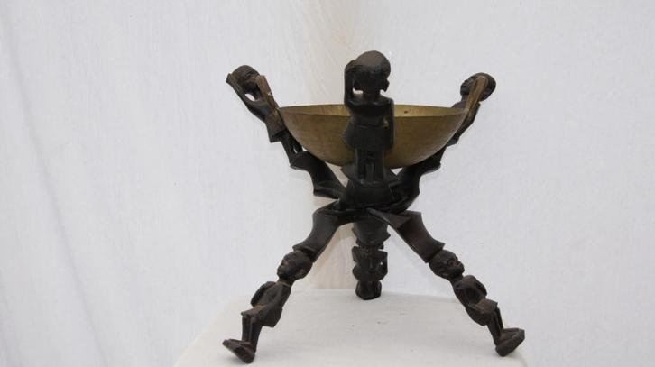 Afrikaanse driepoot, Antiek en Kunst, Kunst | Beelden en Houtsnijwerken, Ophalen of Verzenden