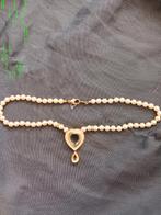 Swarovski Parelsnoer met Hart Hanger, Overige materialen, Met strass, Wit, Ophalen of Verzenden