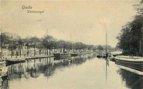 (380-841-013) Gouda Kattensingel, Verzamelen, Ansichtkaarten | Nederland, Zuid-Holland, Verzenden