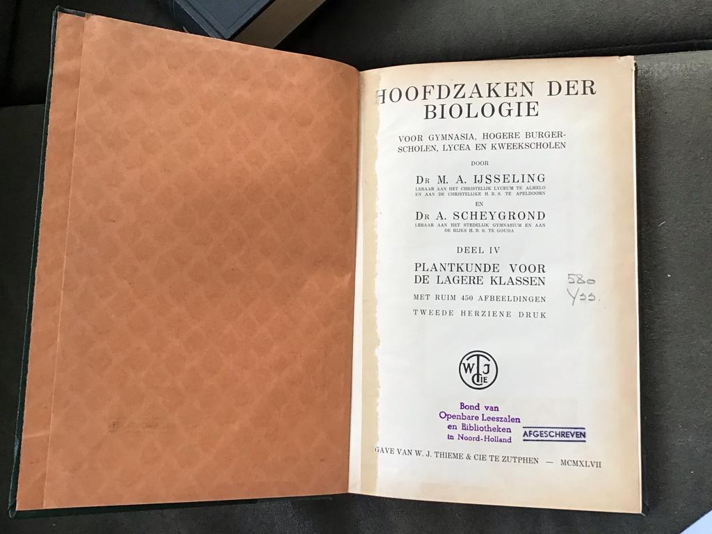 Oude Biologie Boek - Hoofdzaken der Biologie, Boeken, Ophalen of Verzenden, Gelezen, Overige niveaus, Biologie