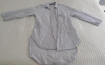 Lange blouse zara maat s grijs wit blousen zomerkleding beschikbaar voor biedingen