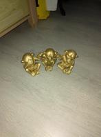 Kunststof beeldjes apen horen zien en zwijgen, Verzamelen, Beelden en Beeldjes, Ophalen of Verzenden, Dier