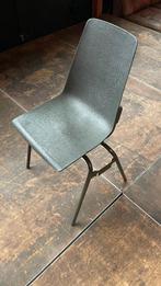 Vintage CAR Katwijk stoelen - set van 10, Huis en Inrichting, Stoelen, Ophalen, Gebruikt, Grijs, Vintage projectstoelen met kunststof kuip en metalen onderstel.