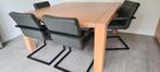 Houten eettafel met stoelen, Ophalen, 150 tot 200 cm, Zo goed als nieuw, 150 tot 200 cm