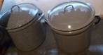 2 stuks Wekketels  wasakers 40 liter, Antiek en Kunst, Antiek | Emaille, Ophalen of Verzenden