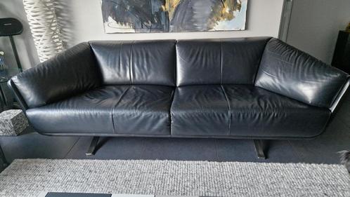 Montis Gino leren zitbank, Huis en Inrichting, Banken | Bankstellen, Gebruikt, Rechte bank, 200 tot 250 cm, 75 tot 100 cm, Leer