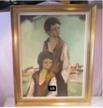 Prachtig Schilderij 'Jongen en Meisje' - Remy de Pillecijn, Antiek en Kunst, Ophalen of Verzenden