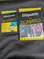Voor dummies boeken: masseren en etiquette, Ophalen of Verzenden, Zo goed als nieuw