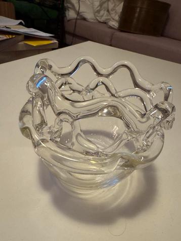 Mooi Mondgeblazen Windglas Vaasje/Schaal beschikbaar voor biedingen
