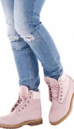 Timberland Premium 6-inch mt 40 roze suède zgan, Verzenden, Zo goed als nieuw, Roze, Sneakers of Gympen
