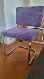 Paarse Stoffen Stoel Zuiver  Ridge Rib, Huis en Inrichting, Stoelen, Ophalen, Overige kleuren, Eén