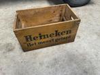 Vintage houten krat Heineken bier, Ophalen, Zo goed als nieuw, Minder dan 50 cm