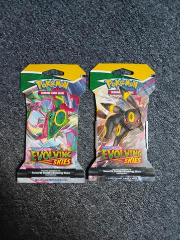 Sleeved boosters Evolving skies  beschikbaar voor biedingen