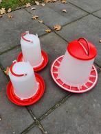 3 kippen voer en drinkbakken, Dieren en Toebehoren, Pluimvee | Toebehoren, Ophalen of Verzenden, Drinken en Voederen