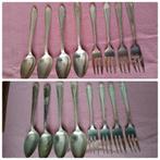Verzilverde vorkjes en thee-/koffielepeltjes, Antiek en Kunst, Antiek | Bestek, Ophalen of Verzenden
