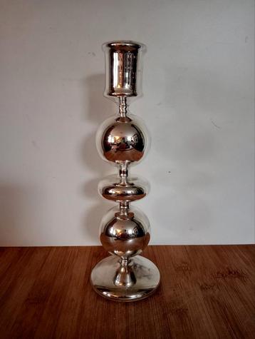 Zilverglas Kandelaar Kwikzilver Zilverglas beschikbaar voor biedingen
