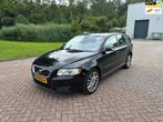 Volvo V50 2.4 D5 Momentum/AUTOMAAT/AIRCO/LEDER/YOUNGTIMER, Gebruikt, Zwart, Zwart, Diesel