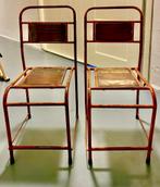 Vintage stoelen, Ophalen, Zo goed als nieuw, Metaal, Stapelbaar