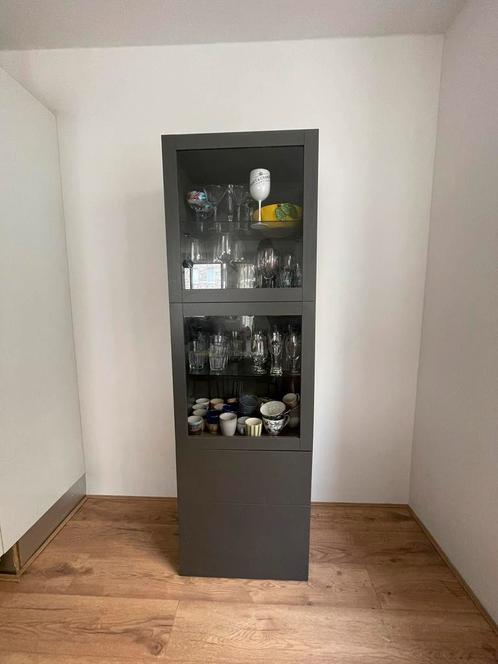 Buffetkast donkergrijs, Huis en Inrichting, Kasten | Vitrinekasten, Zo goed als nieuw, 150 tot 200 cm, 50 tot 100 cm, 25 tot 50 cm