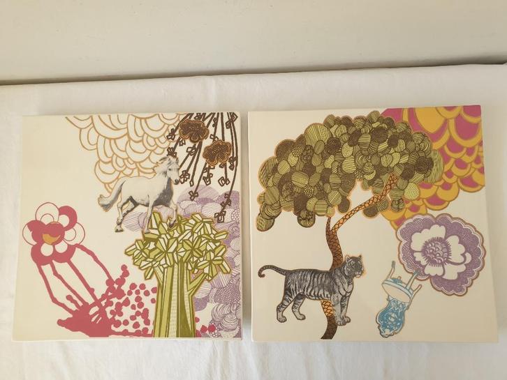 Twee keramiek wandplaquettes, ontwerp Concetta Gallo, Antiek en Kunst, Antiek | Keramiek en Aardewerk, Ophalen of Verzenden