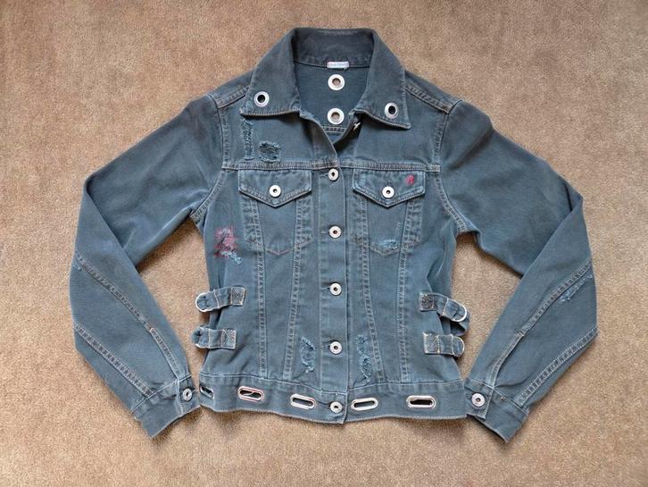 Spijkerjasje Replay, maat XS, Kleding | Dames, Jassen | Zomer, Zo goed als nieuw, Maat 34 (XS) of kleiner, Grijs, Ophalen of Verzenden