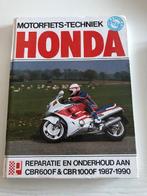 werkplaatshandboek HONDA CBR600F CBR1000F 1987-1990; 17,95 €, Motoren, Ophalen of Verzenden, Honda