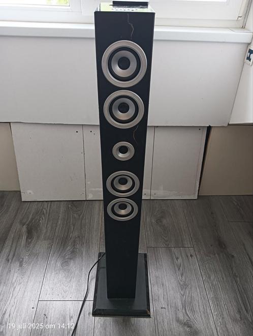 soundlogic muziek zuil en speaker inc afstandbediening, Audio, Tv en Foto, Luidsprekers, Gebruikt, Front, Rear of Stereo speakers