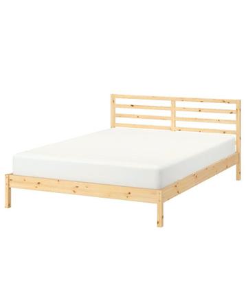 Ikea Tarva bedframe + lattenbodem Zwart 160x200 - afbeelding 4