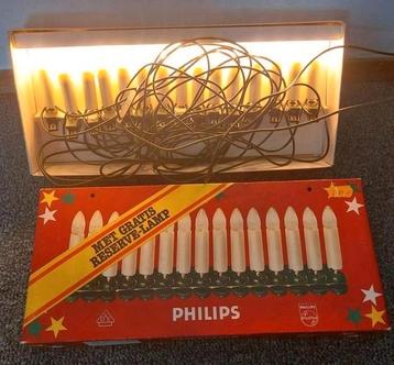 Oude kerstverlichting Philips dwergkaarslampjes op knijper beschikbaar voor biedingen
