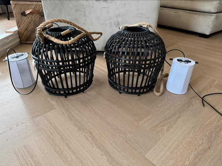 Rivièra Maison Bamboe hanglampen, Huis en Inrichting, Woonaccessoires | Kandelaars en Kaarsen, Zo goed als nieuw, 50 tot 75 cm