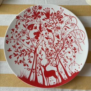 Table stories - Tord Boontje - nieuw rood bord 32 cm beschikbaar voor biedingen