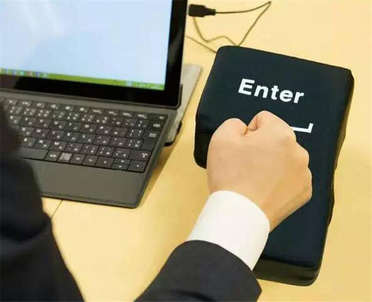 XXL Enter Knop – USB – Stressverlichter & Gimmick, Computers en Software, Toetsenborden, Zo goed als nieuw, Bedraad, Ophalen of Verzenden