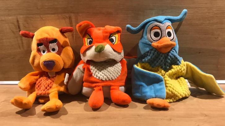 Fabeltjeskrant driedelig handpoppen, Kinderen en Baby's, Speelgoed | Knuffels en Pluche, Ophalen of Verzenden