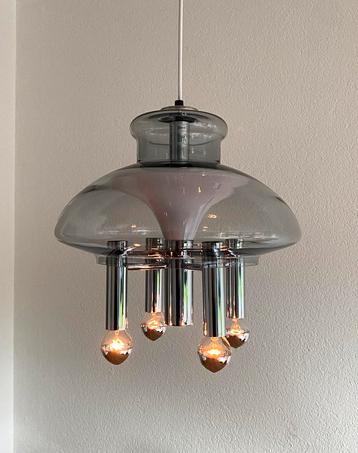 Unieke vintage space-age hanglamp beschikbaar voor biedingen