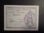 20 francs Algerije xf+ 13-5-1943 LEES, Postzegels en Munten, Bankbiljetten | Afrika, Ophalen of Verzenden, Overige landen, Los biljet