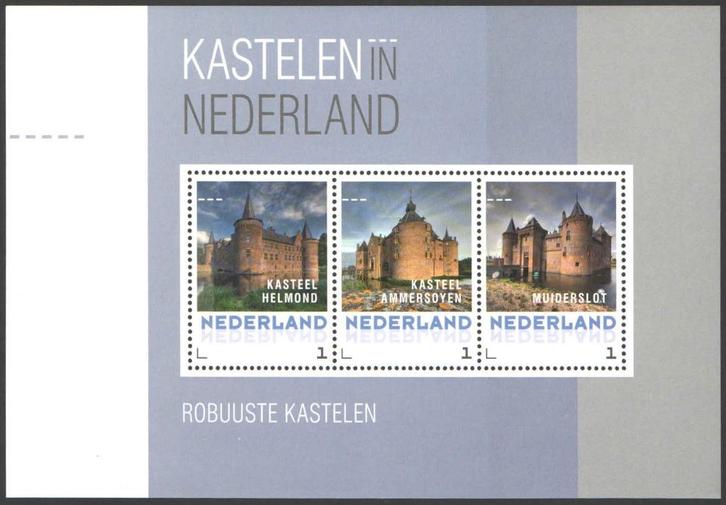 Postzegels Kastelen in Nederland: Robuuste kastelen, Postzegels en Munten, Postzegels | Nederland, Postfris, Na 1940, Ophalen of Verzenden