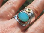 Vanoli 925 zilver ring met chalcedoon maat 18 verstelbaar, Daiva1973@hotmail.com, 18 tot 19, Vanoli, Blauw