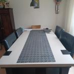 4 Leren Eetkamerstoelen, Ophalen of Verzenden, Gebruikt, Rechthoekig, 50 tot 100 cm