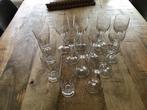 Te koop antieke kristallen wijnglazen en 4 andere glazen, Verzamelen, Ophalen, Zo goed als nieuw, Overige typen