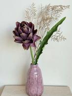 Zijden bloem boeket met vaas, Ophalen of Verzenden, Zo goed als nieuw