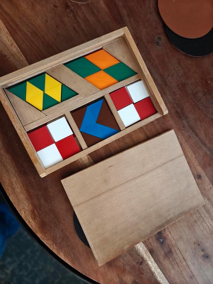 Mozaïek Loco in houten kistje, Kinderen en Baby's, Speelgoed | Kinderpuzzels, Ophalen