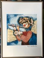 Rosina Wachtmeister prent - Meisje met dwarsfluit, Verzamelen, 1980 tot heden, Ophalen of Verzenden, Zo goed als nieuw, Prent