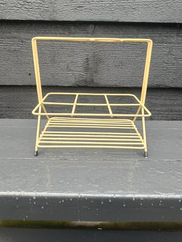 Vintage flessenrek voor 6 flessen uit de jaren 50 / 60. beschikbaar voor biedingen