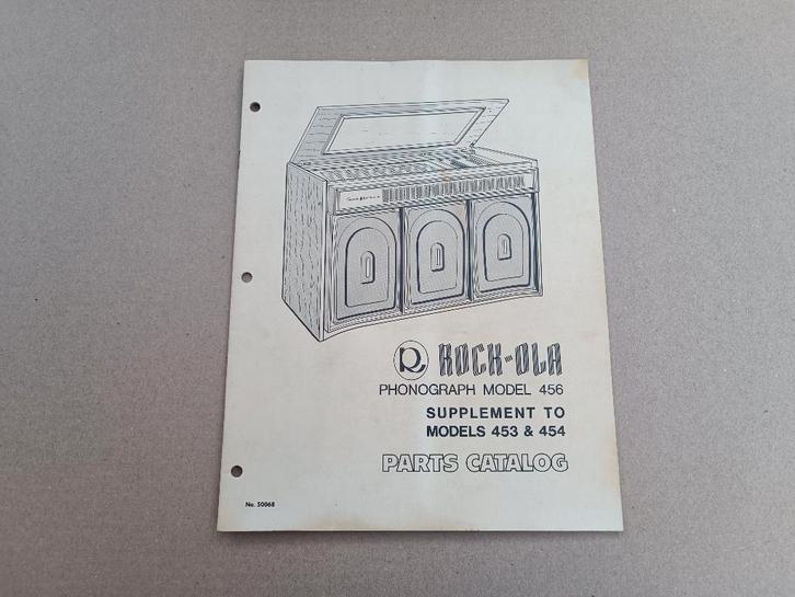 Parts Catalogus Rock-Ola 453/454 (1974) jukebox, Verzamelen, Automaten | Jukeboxen, Gebruikt, Seeburg, 1950 tot 1960, Verzenden